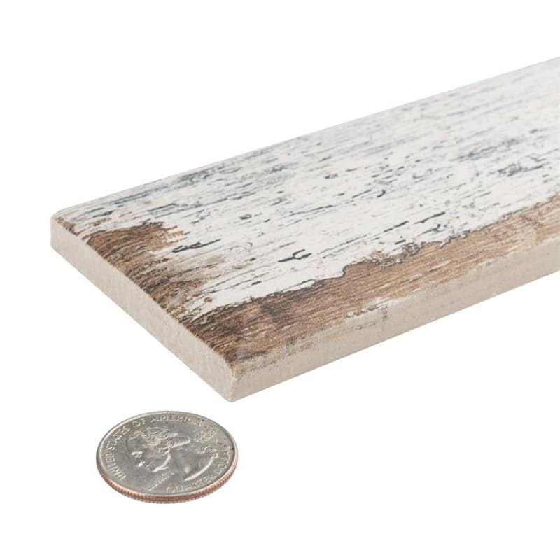 Merola Tile Retro Blanc 2-3/4" x 23-1/2" Porcelain Floor and Wall Tile
