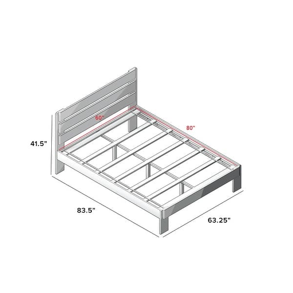 dimension image slide 1 of 4, Max and Lily Farmhouse Queen Bed with Plank Headboard