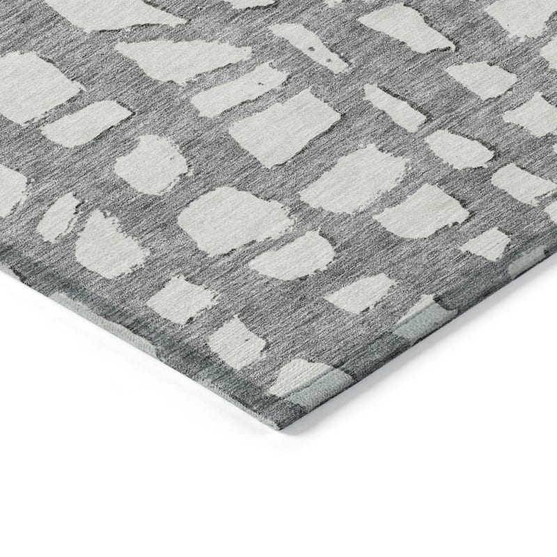 HomeRoots Abstract Transitional Rectangle Outdoor Rug