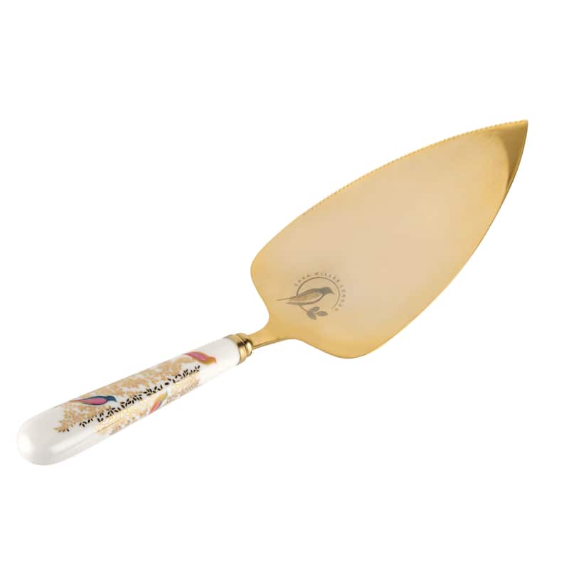 Portmeirion Sara Miller Chelsea Cake Server - 10 in - 10 in - 22K Gold Detailing