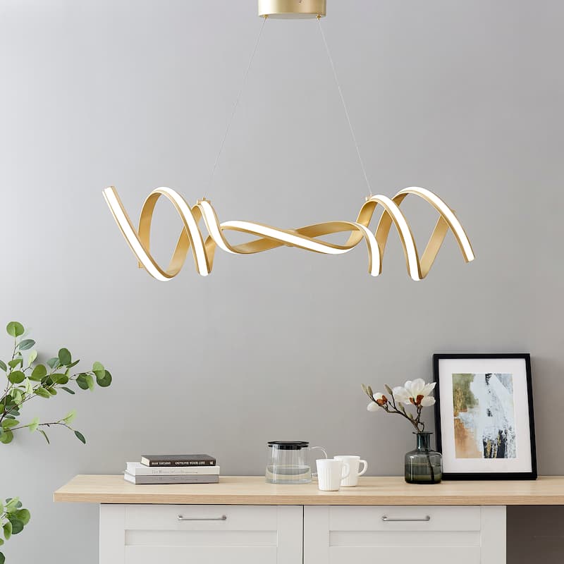 Finesse Decor Munich Dimmable Integrated LED Chandelier - N/A - Gold