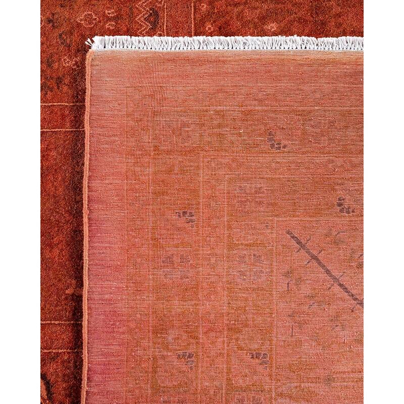 Overdyed, One-of-a-Kind Hand-Knotted Area Rug - Pink - 12' 4" x 16' 4"