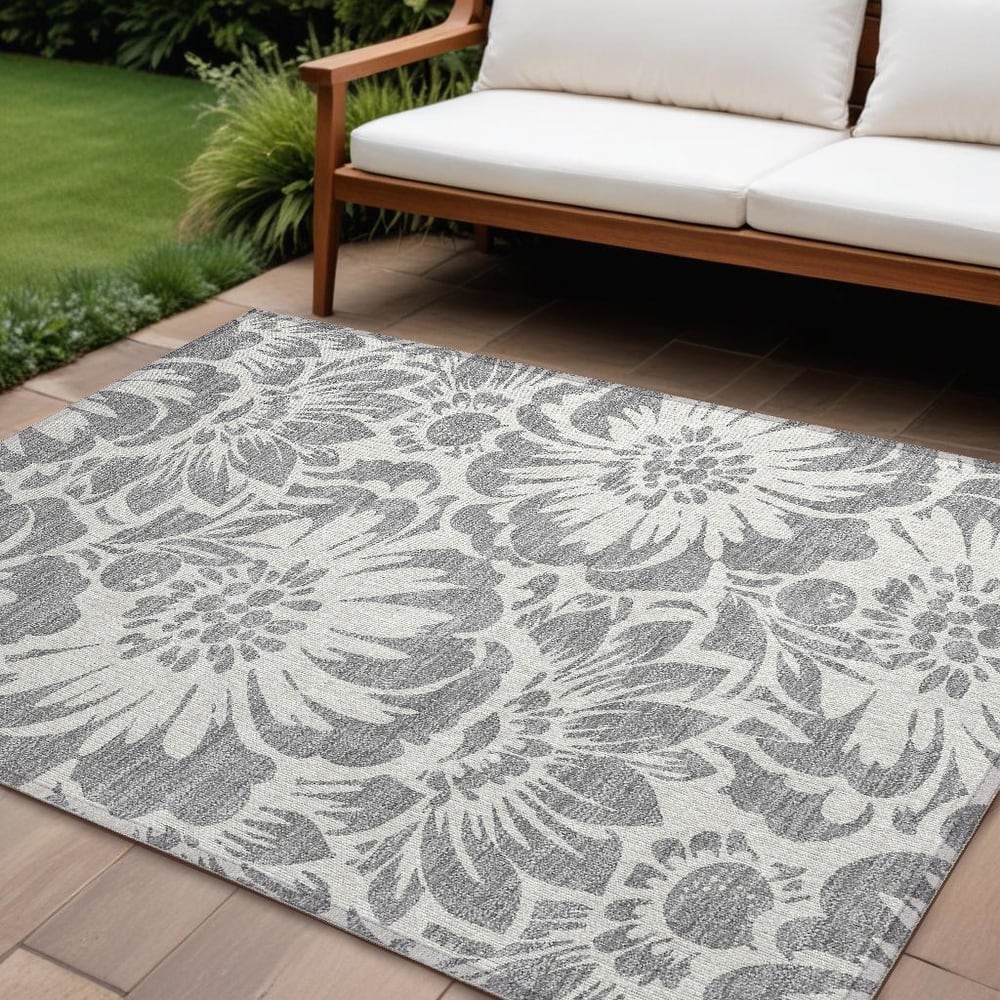 Cari Botanic Elegance Weather Resistant Timeless Fusion Outdoor Rug
