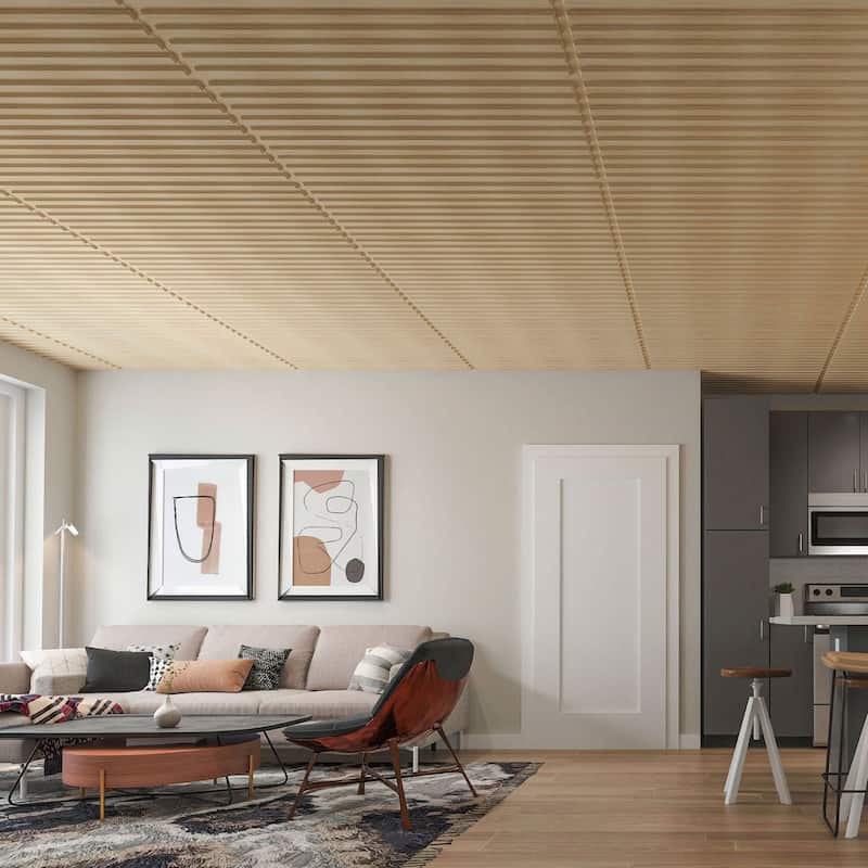 Art3d 2 x 4 ft Drop Ceiling Tiles,Slat Design 3D Wall Panels,Pack of 12