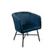 preview thumbnail 2 of 23, Porthos Home Belia Velvet Dining Chair, Rust-resistant Steel Legs Blue