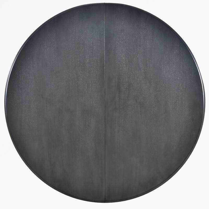 Round Extendable Wood Dining Table