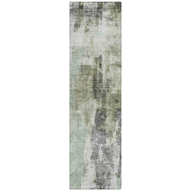 Machine Washable Indoor/ Outdoor Contemporary Chantille Rug