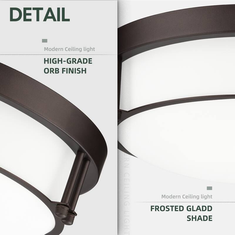 2-Light Black/Gold Glass Ceiling Light - N/A