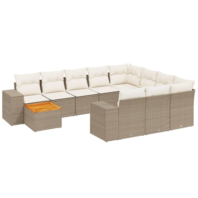 vidaXL Garden Sofa Set Black
