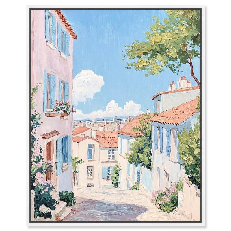 Cobblestone Dreams Canvas by Art Remedy - 20" x 24" - White
