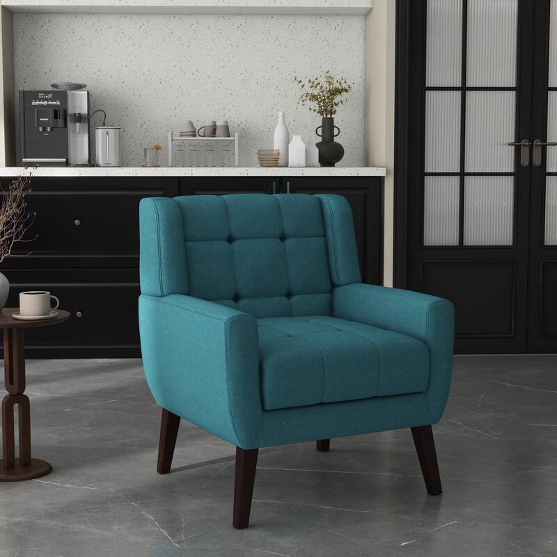 Tufted Upholstered Accent Armchair