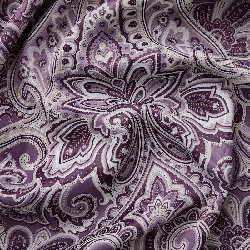 HLC.me Paris Paisley Print Light Reducing Filtering Grommet Window Curtain Panels - Set of 2
