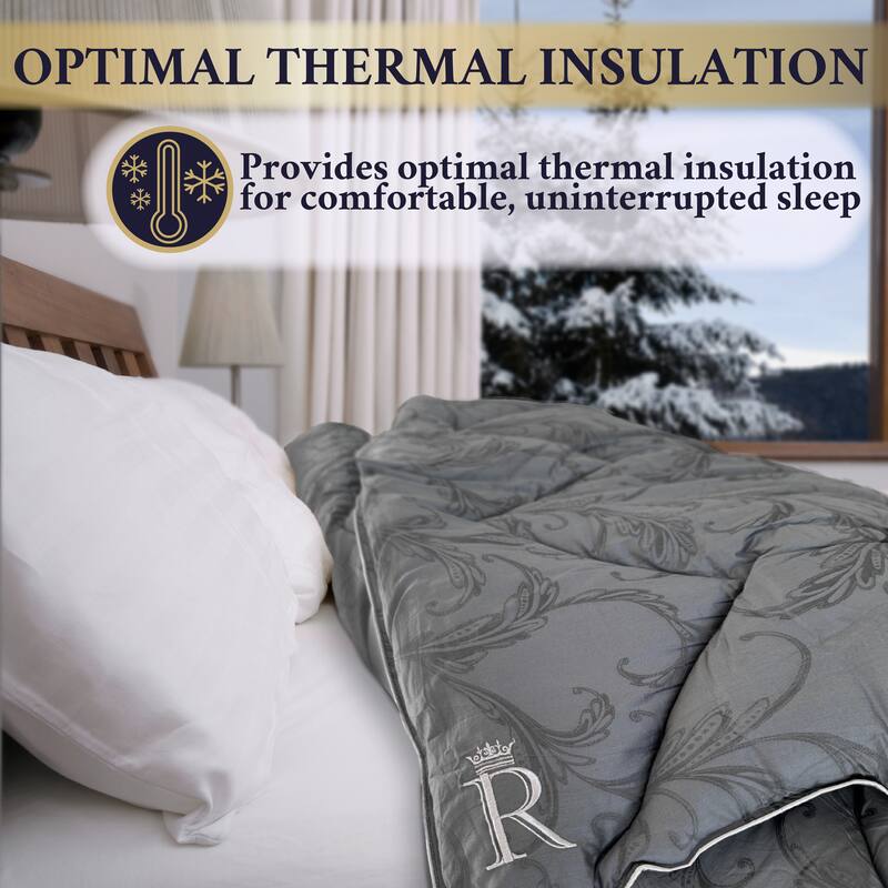 Royal Therapy Comforter, White Comforter Duvet Insert, Down Alternative Blanket Comforter