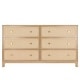 preview thumbnail 5 of 6, Elio Rattan 6 Drawer Dresser with Brass Knob
