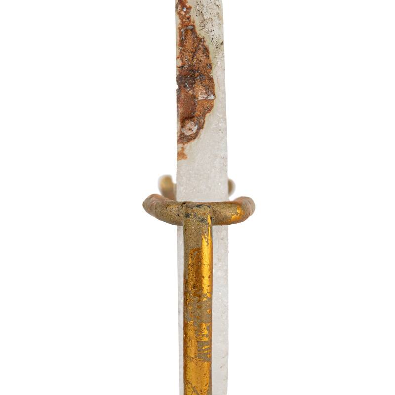 Decorative Agate Stone Slice on Metal Stand