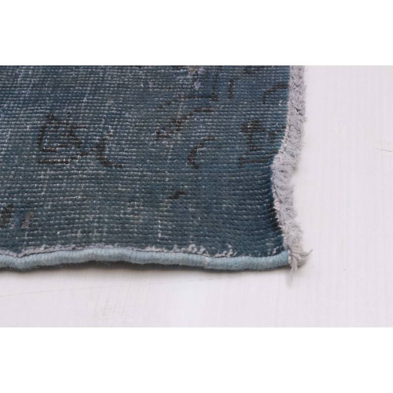 ECARPETGALLERY Hand-knotted Color Transition Denim Blue Wool Rug - 9'4 x 12'6