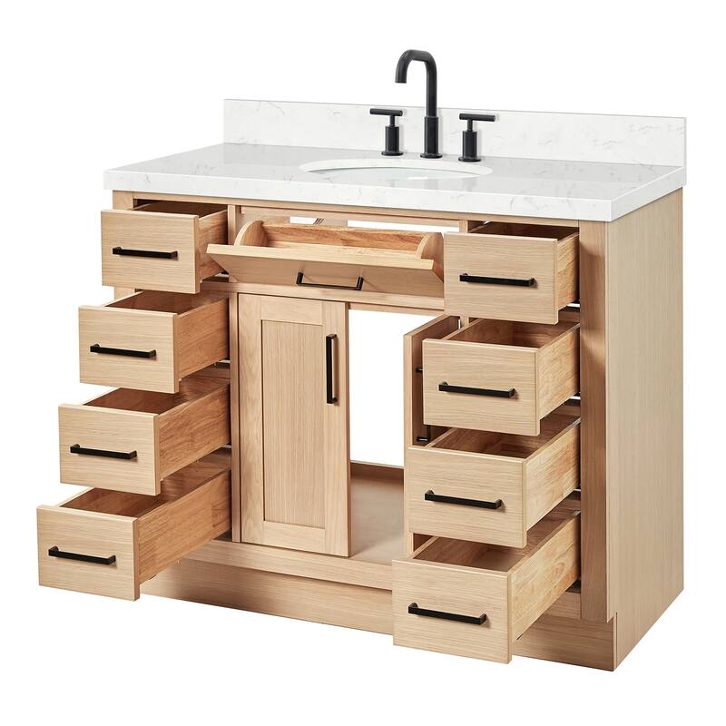 Ariel T042SCQOVO Hepburn 43" Free Standing Single Basin Vanity Set