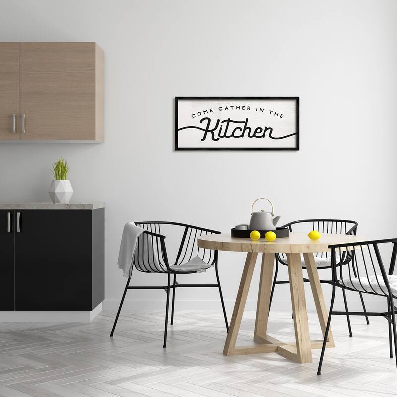 Stupell Come Gather In The Kitchen Sign Family Charm Framed Wall Art