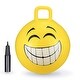preview thumbnail 1 of 0, BounceZiez 18" Inflatable Bouncy Hopper Ball with Pump - Yellow Grinning Smile