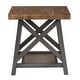 preview thumbnail 23 of 35, Bryson Rustic X-Base End Table with Shelf by iNSPIRE Q Classic