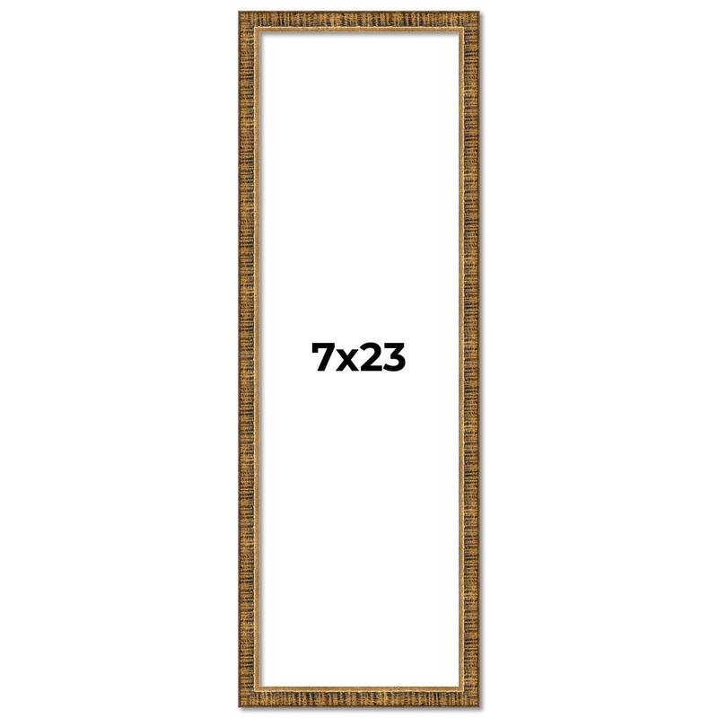 7x23 Frame Gold Solid Wood Picture Frame - Complete Modern Photo Frame