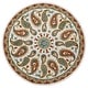 preview thumbnail 8 of 10, Multicolored Paisley Paradise Medallion Round Rug