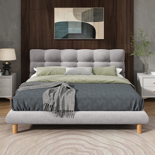Christopher Knight Home Full/Queen/King Size Boucle Upholstered Platform Bed