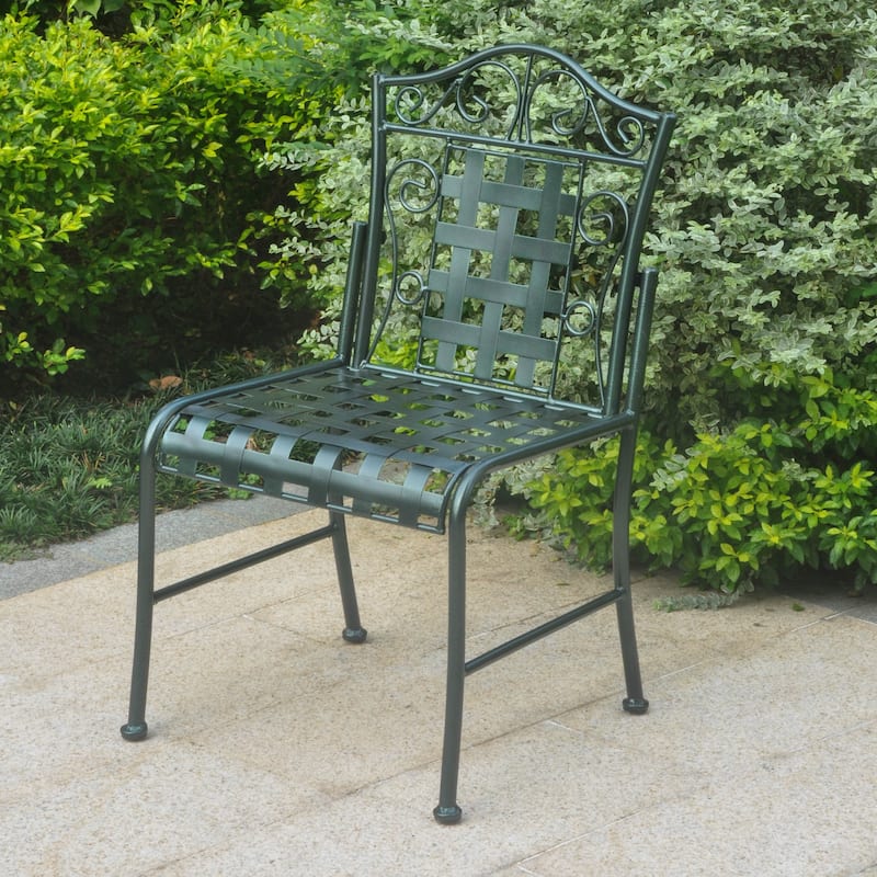 Mandalay Iron Patio Bistro Chairs (Set of 2)