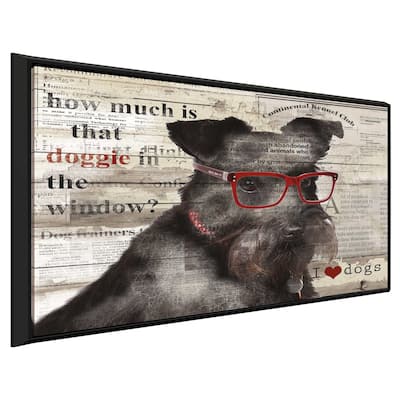 "Doggie In Window" by Carol Robinson Print on Floating Canvas