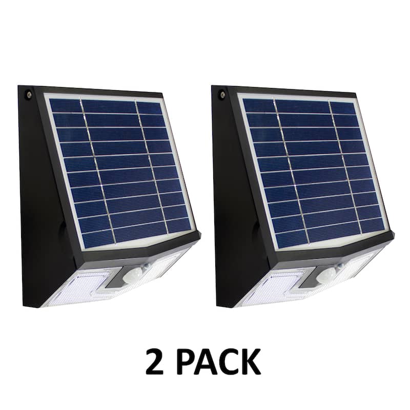 700 Lumens Security Solar Motion Sensor Wall Light Sconce - 2-Pack