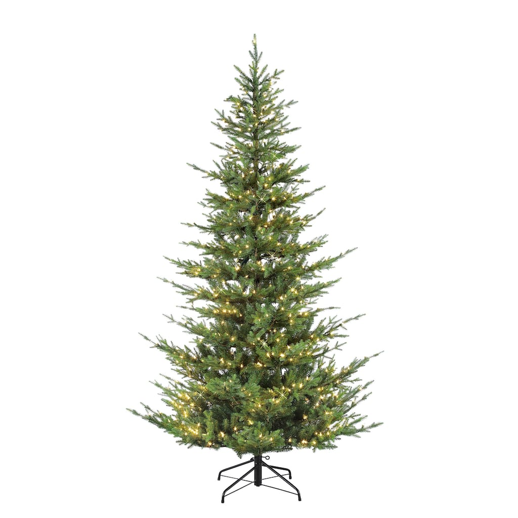 6.5' Medium Pine Artificial Tree Insta-Shape Memory Wire Clear Lights - 6.5 Foot