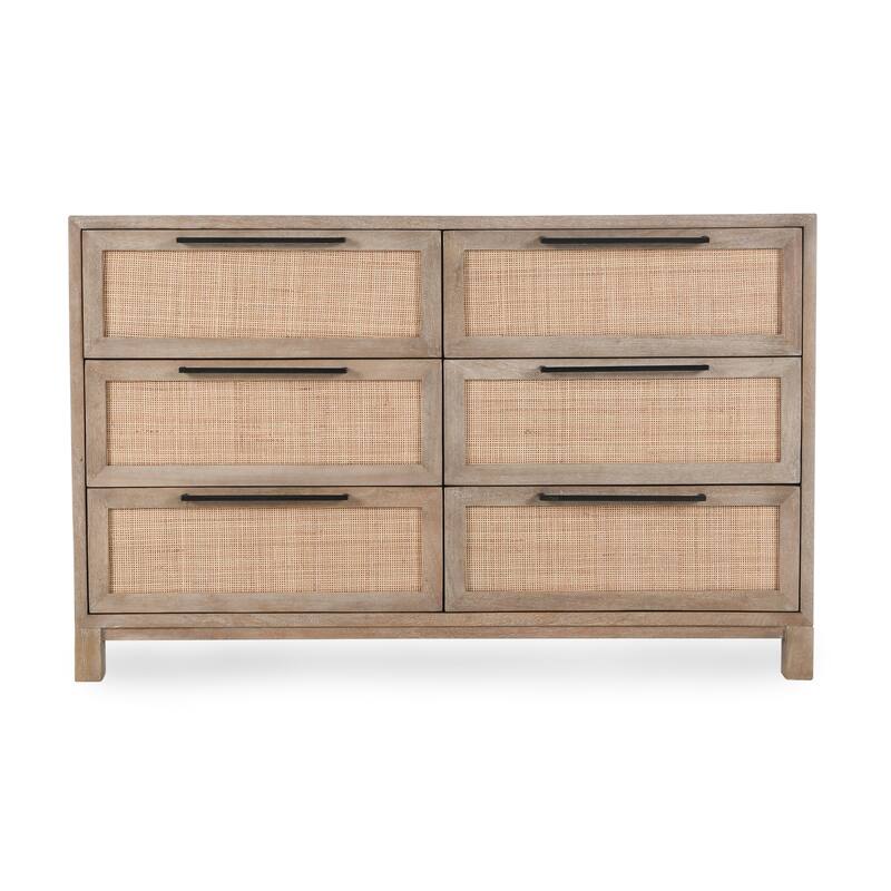 Classic Home Jensen Six-Drawer in Light Brown