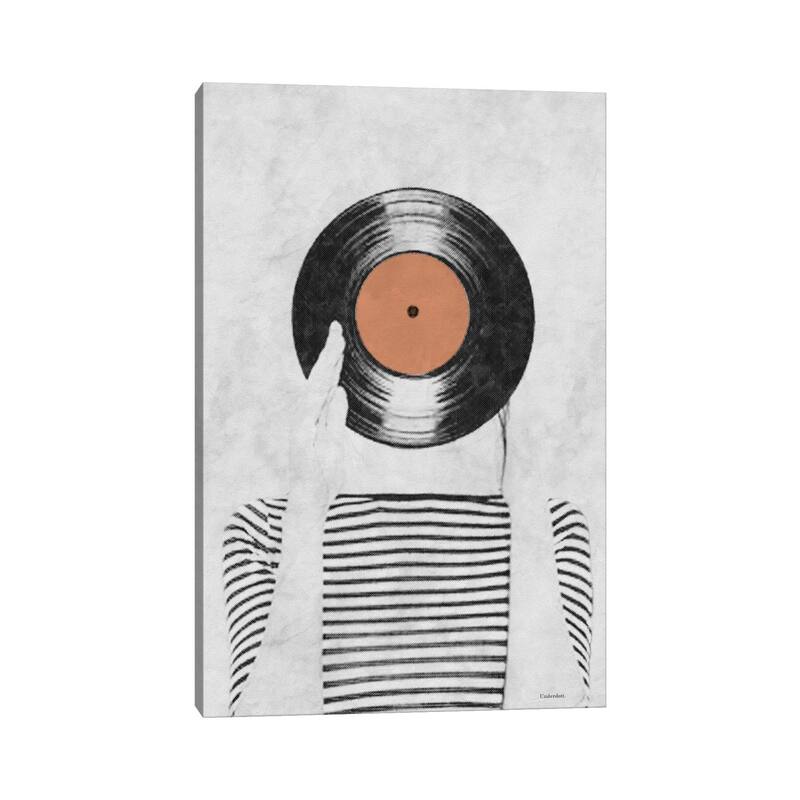 iCanvas "Vinyl Record Head" by Underdott Art Canvas Print