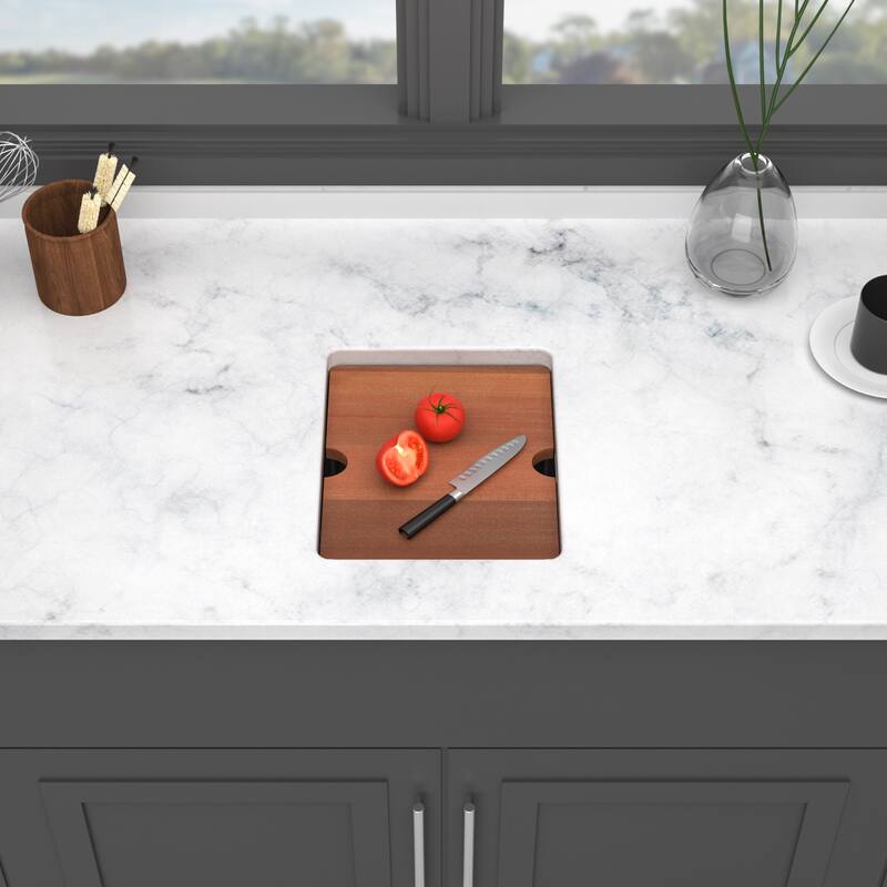 13" Undermount Workstation Bar Sink with Folding Faucet 13x15x9 inch Single Bowl 16 Gauge Stainless Steel Kitchen Sinks