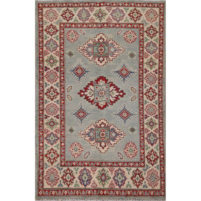 Kazak Oriental Area Rug Handmade Bedroom Wool Carpet - 3'11" x 5'11"