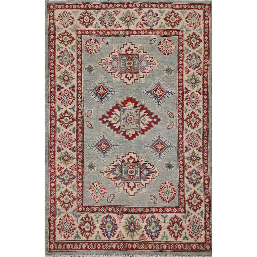 Kazak Oriental Area Rug Handmade Bedroom Wool Carpet - 3'11" x 5'11"