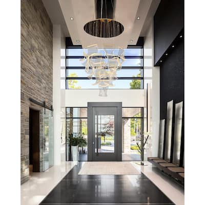 Luxury LED modern Chandelier 24 lights for Foyer staircase or hallway