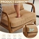 preview thumbnail 66 of 105, High Back Solid Wood Armrest Backrest Leisure Chair Accent Chair