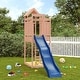 preview thumbnail 15 of 15, vidaXL Outdoor Playset Outdoor Backyard Playground Equipment for Kids Age 3-8 - 42.1" x 109.4" x 93.7" Brown Douglas