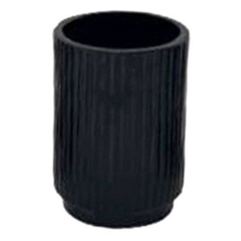Flower Pot Raw Dark Brown ALUMINUM H7.08"- A - Raw Dark Brown