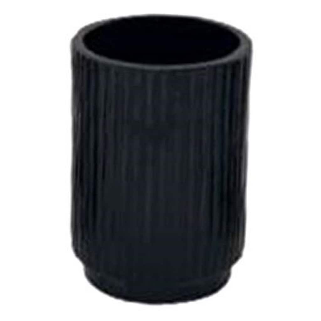 Flower Pot Raw Dark Brown ALUMINUM H7.08"- A - Raw Dark Brown