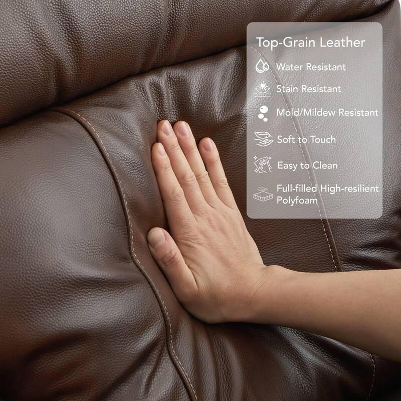 Spruce & Spring Gavin Power Genuine Leather Recliner Chair Zero-Gravity Recliner