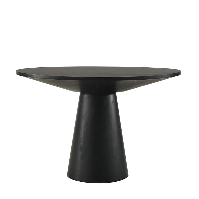 Roundhill Furniture Rocco Contemporary Dining Set, Round Pedestal Table with 4 Chairs