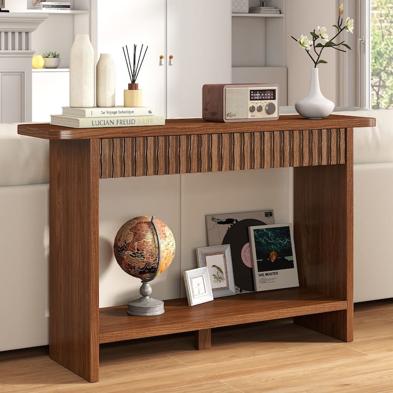 51.2" Entryway Console Table with Drawer Sofa Table with Storage Shelf - 51.2"L x 13.8"D/W x 31.5"H - 51.2"L x 13.8"D/W x 31.5"H