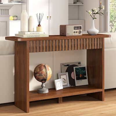 51.2" Entryway Console Table with Drawer Sofa Table with Storage Shelf - 51.2"L x 13.8"D/W x 31.5"H