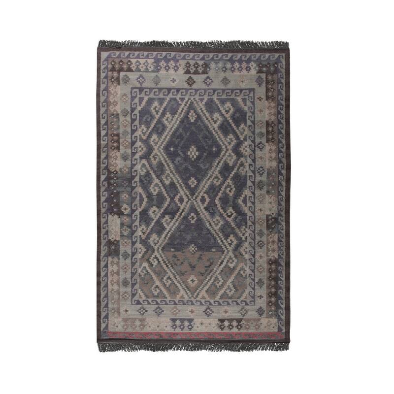 Hand-Knotted Natural Silk Grass Design Rug, 8' x 10', Red Mix Area Rug, Stylish Handcrafted Soft Texture - L