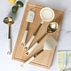 preview thumbnail 11 of 9, Martha Stewart Lockton 5 Linen W/ Gold Stainless Steel & Nylon Kitchen Tool Set