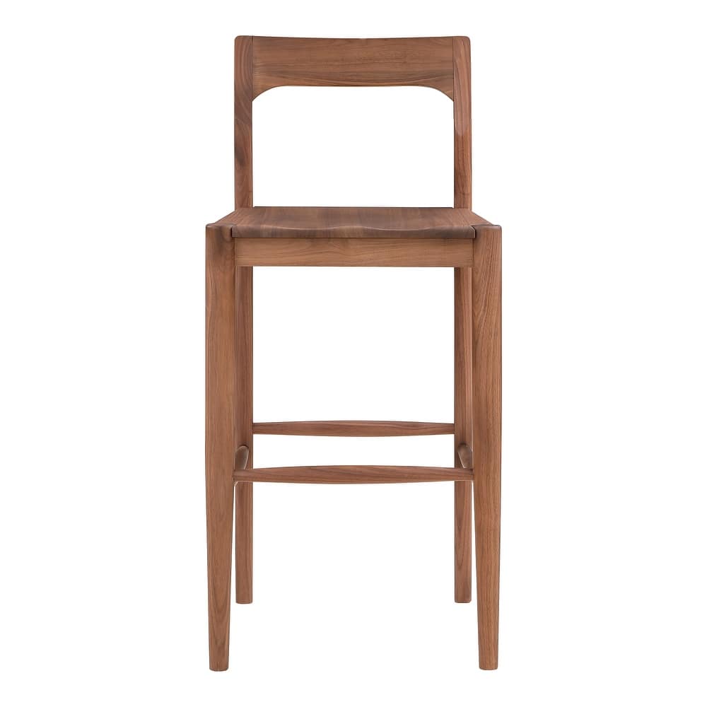Aurelle Home Owletta Modern Solid Wood Barstool - 19.5"W x 42"H x 20"D
