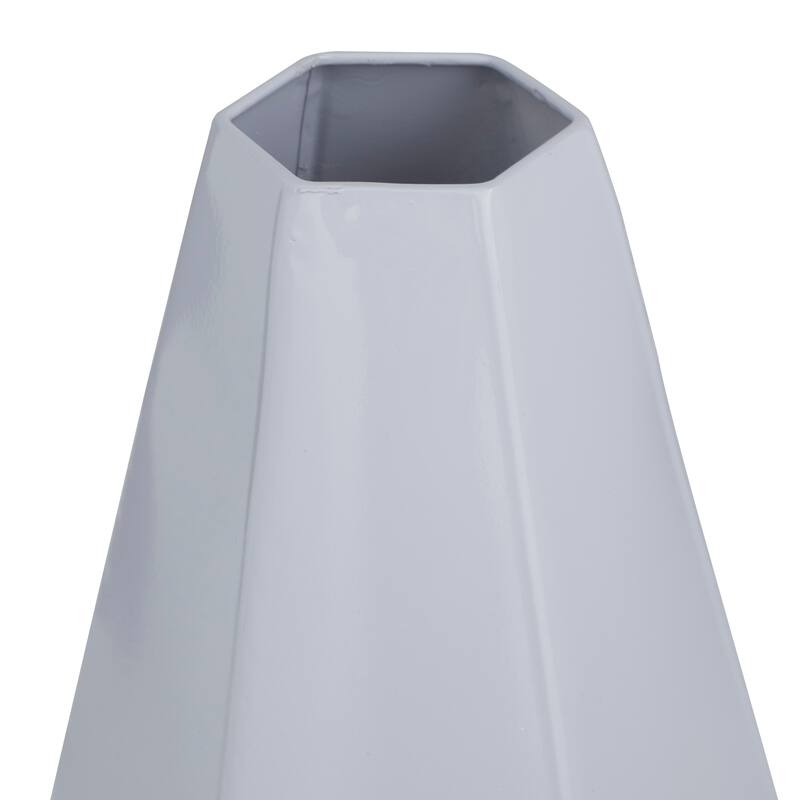 CosmoLiving by Cosmopolitan Metal Geometric Vase (Set of 2) - Blue, Cream, Yellow or White