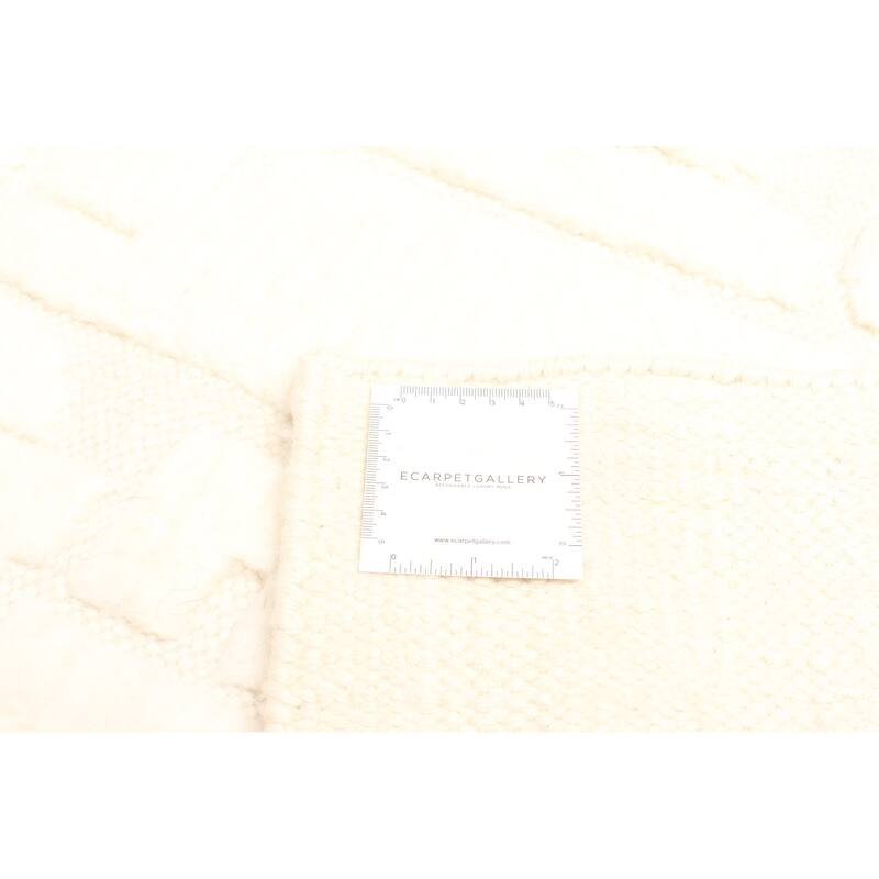 ECARPETGALLERY Hand-knotted Tangier Cream Wool Rug - 4'11 x 7'9